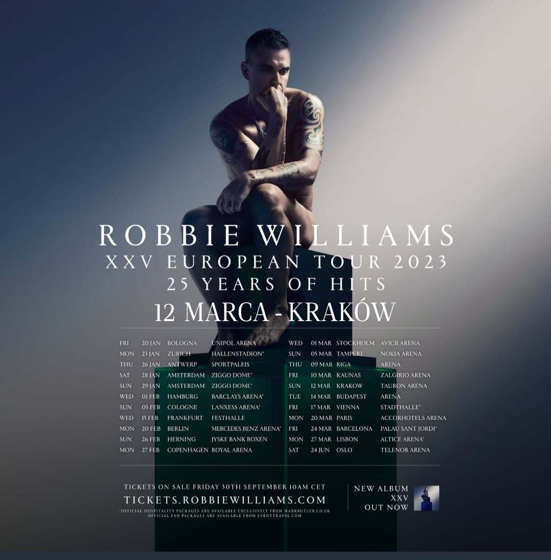 los Significado carencia Robbie Williams European tour 2023 – Robbie Williams